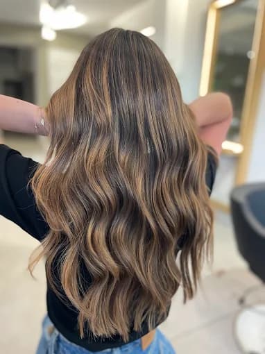 Glossy healthy hair at Venera Hair, Hampstead