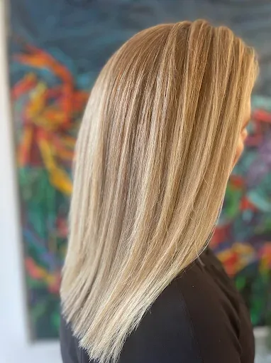 Balayage colour result at Venera Hair, Hampstead